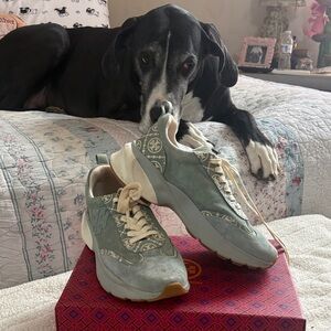 Tory Burch Sage Green Sneakers